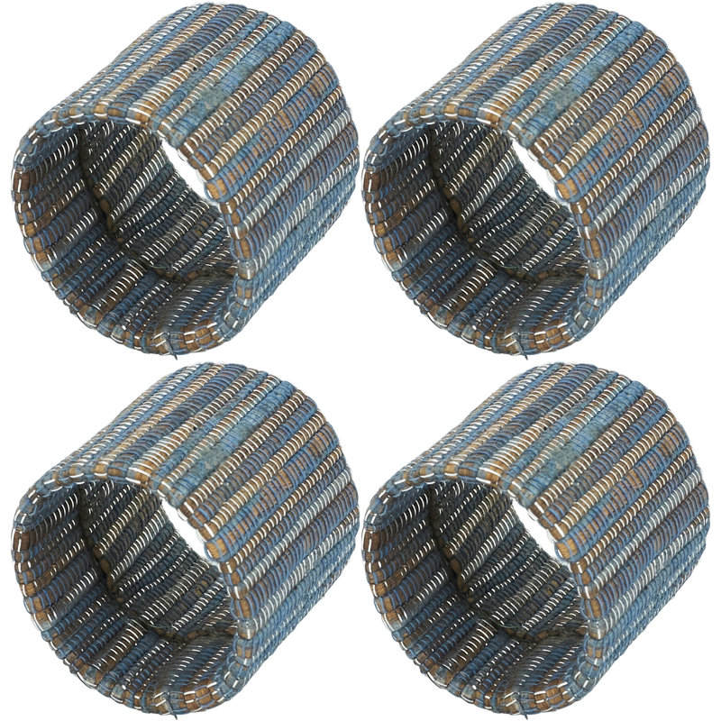 Napkin Ring Collection Napkin Ring, Blue/Gray