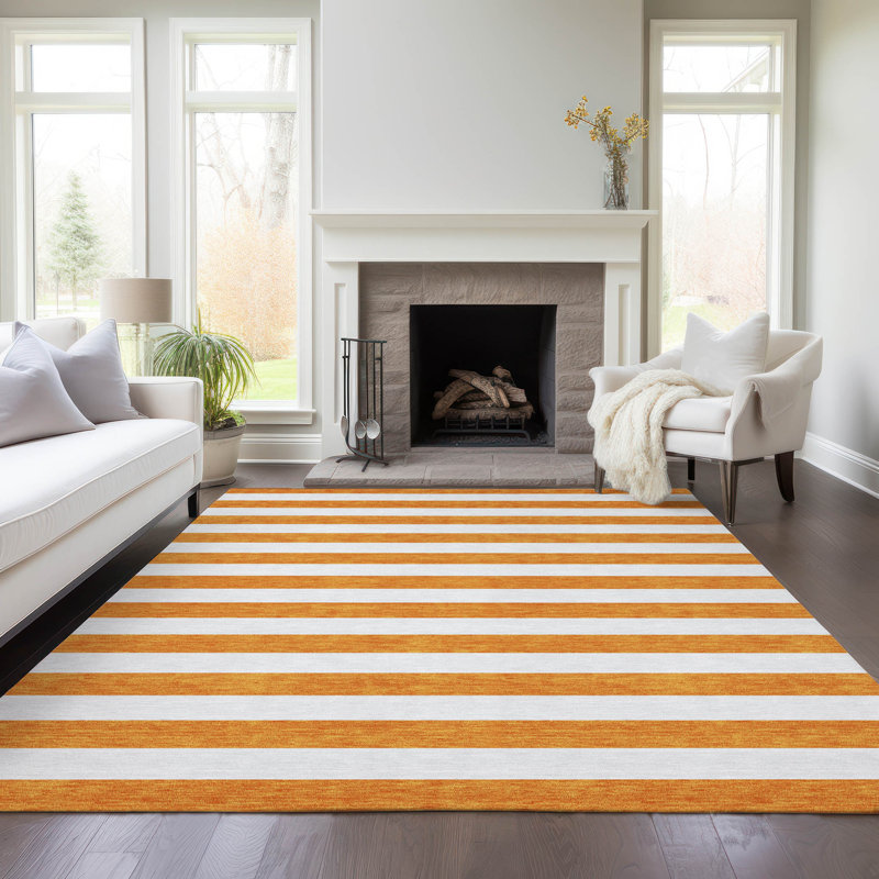 Lovell Washable Striped Indoor / Outdoor Rug, Rectangle 9' x 12'