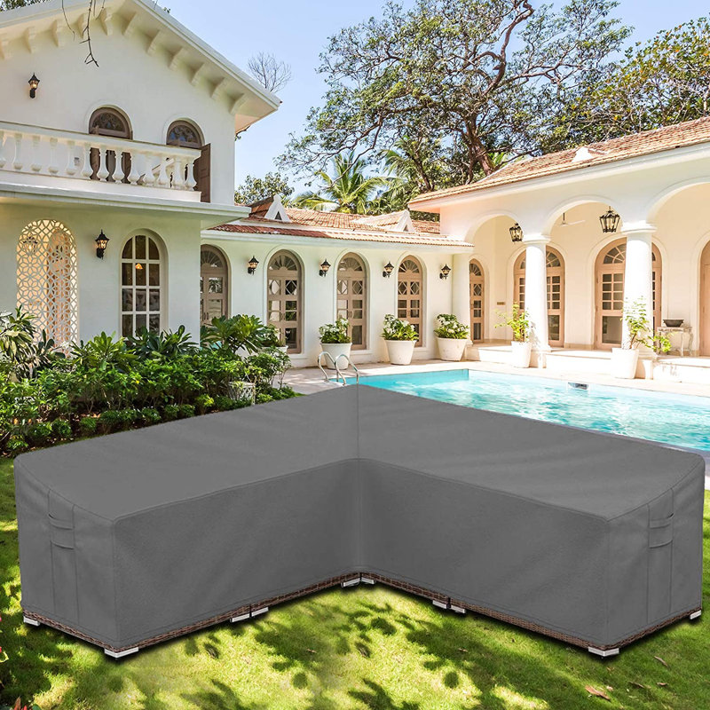 33.5'' Outdoor Patio Sectional Cover, Gray