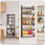 Organisateur au-dessus de la porte avec paniers réglables, support de rangement suspendu à 6 niveaux pour garde-manger, cuisine, salle de lavage, salle de bain et porte d'armoire