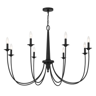  Stonecrest 8-Light Chandelier in Matte Black