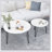 27.56'' Round Nesting Coffee Table Set of 2, Circular Nesting End Table Set-308316429