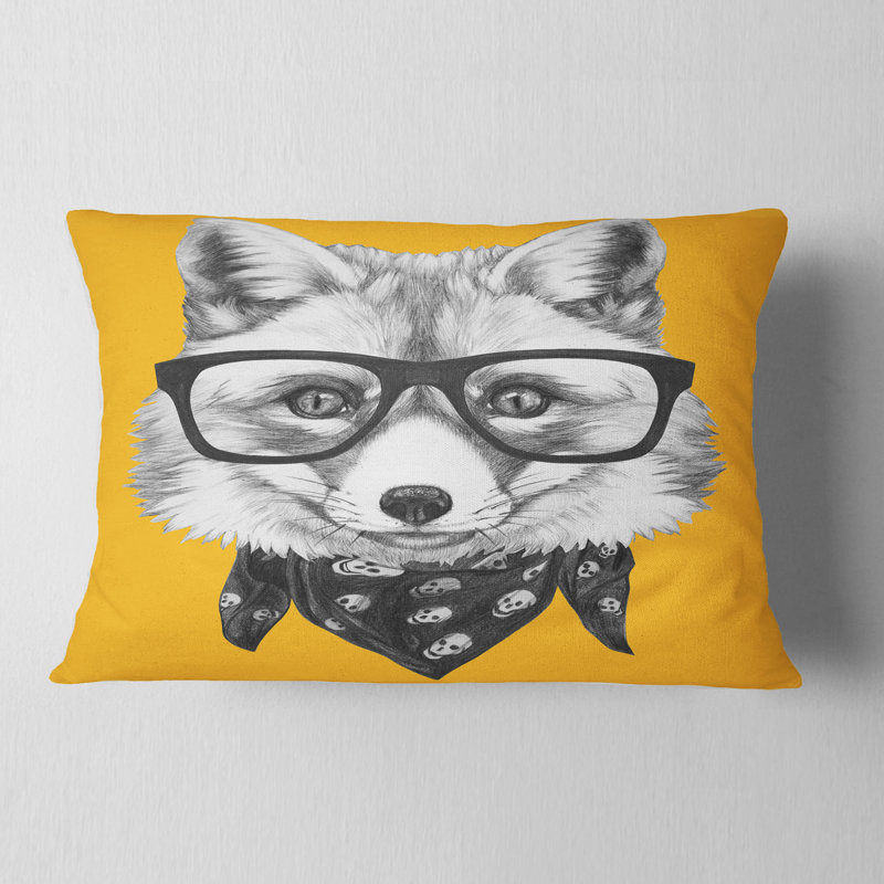 Coussin lombaire à verres amusant animaux