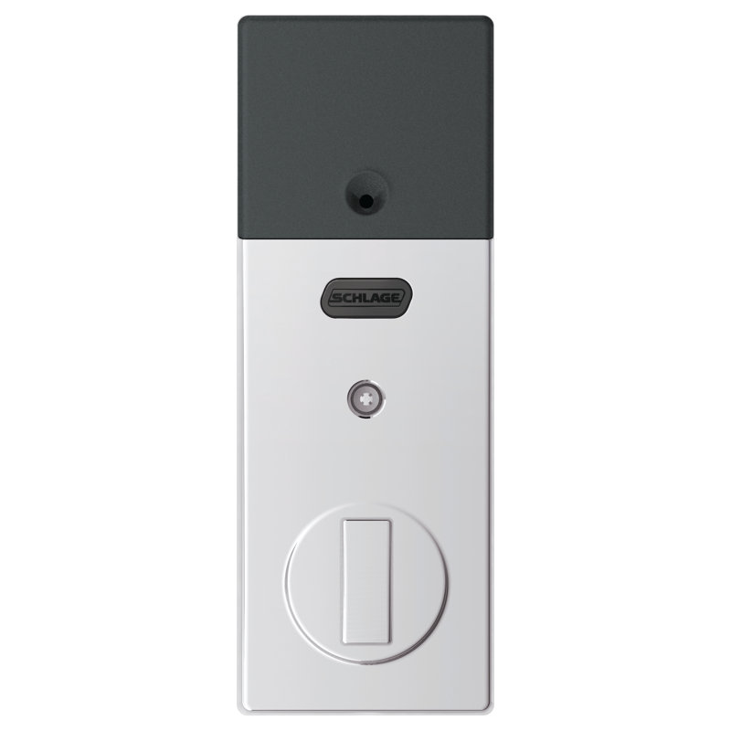 Century Single Cylinder Electronic Deadbolt with Z-Wave Technology, Bright Chrome