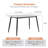 Large Rectangular Table With Strong Metal Base Modern Stone Dining Table For Kitchen 1.6M