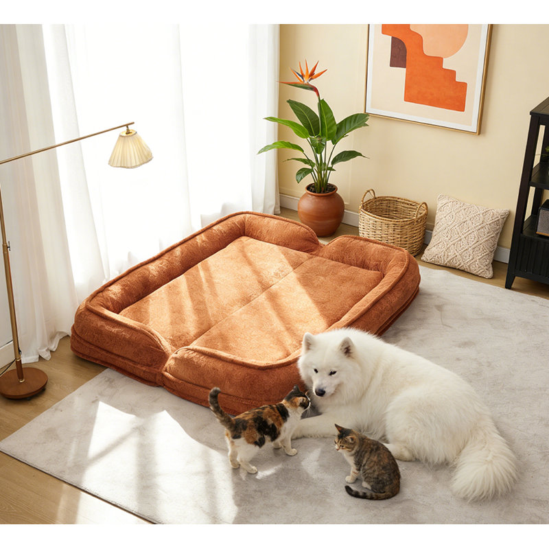 Canapé-lit double pour chien, Orange