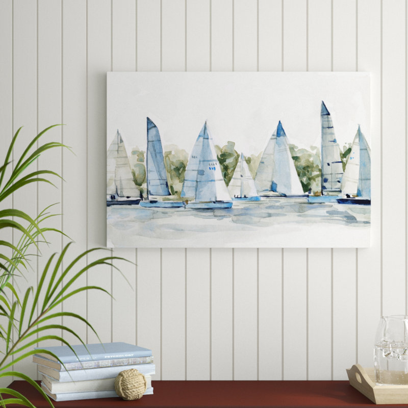 Pastel Marina I by Emma Scarvey - Painting Print, Wrapped Canvas, 61cm H x 91cm W