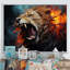 Lions Roaring Echoes I - Lion, art mural pour le salon-1828048491-1828048487