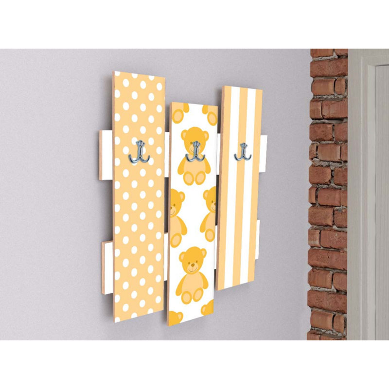 Portemanteaux mural blanc / jaune Ouinane