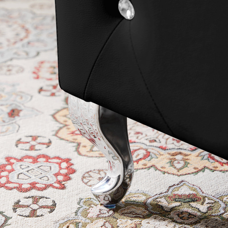 Banc de rangement repose-pieds, Black