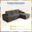 Alcala 130" L-Shaped Modular Sectional Sofa-600364970