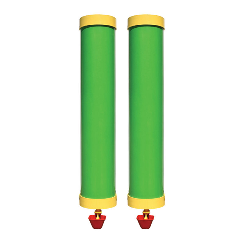 Green Plastic Elevated Poultry Waterer with Mounting System, 2-Pack