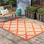Tapis intérieur / extérieur motif géométrique sable / orange Laub-2068762393