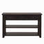 Console en bois de pin massif 48 po, table d'appoint moderne avec 3 tiroirs de rangement et 2 tablettes. Facile à assembler (noir vieilli) (ancien SKU: W120246665)-1612037414