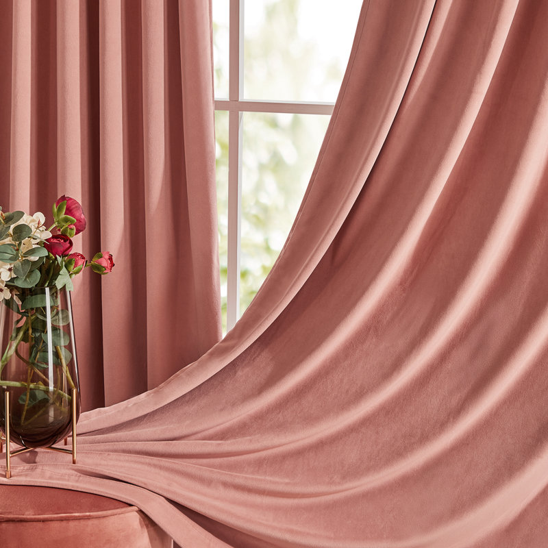 Rideaux occultant avec passe-tringle Total Total, Rose, L 52 po x L 96 po