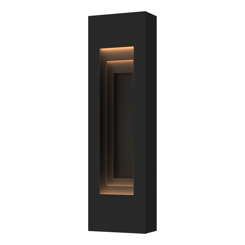 Procession Aluminum Outdoor Flush Mount, Coastal Black, Coastal Black, 27.5" H x 8" W x 3.9" D
