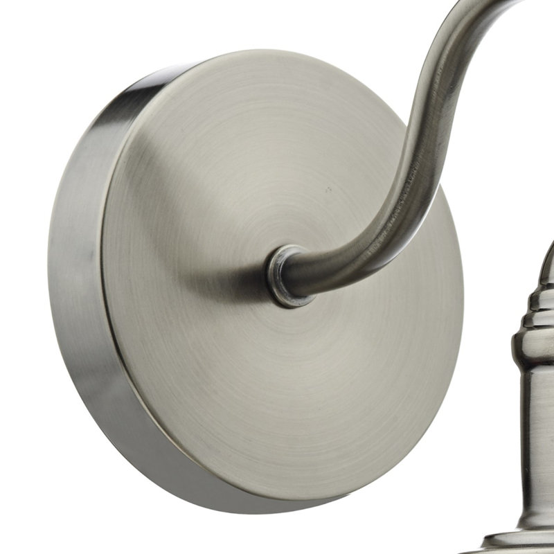 Daemon Armed Sconce, Antique Chrome