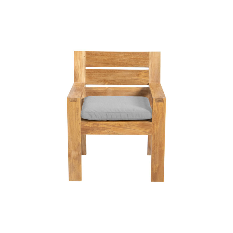 Chaise de salle à manger d'extérieur en teck Pacific (ensemble de 2), Naturel