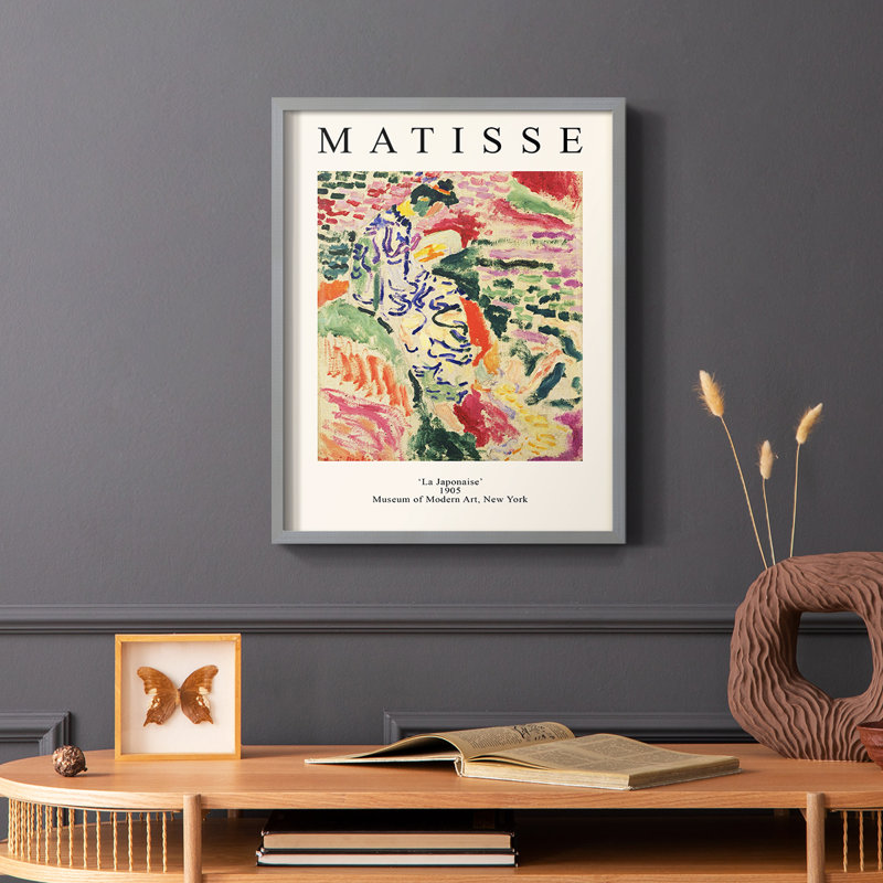 Matisse CC III, reproduction encadrée - bois massif, Gris, H 10 po x l 8 po