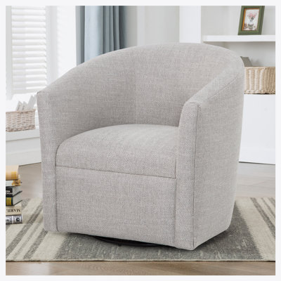 Zaria Upholstered Swivel Barrel Chair