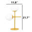 Lampe de table à culot en verre 2 lumières avec base en métal noir - Double lumière moderne-1522651485