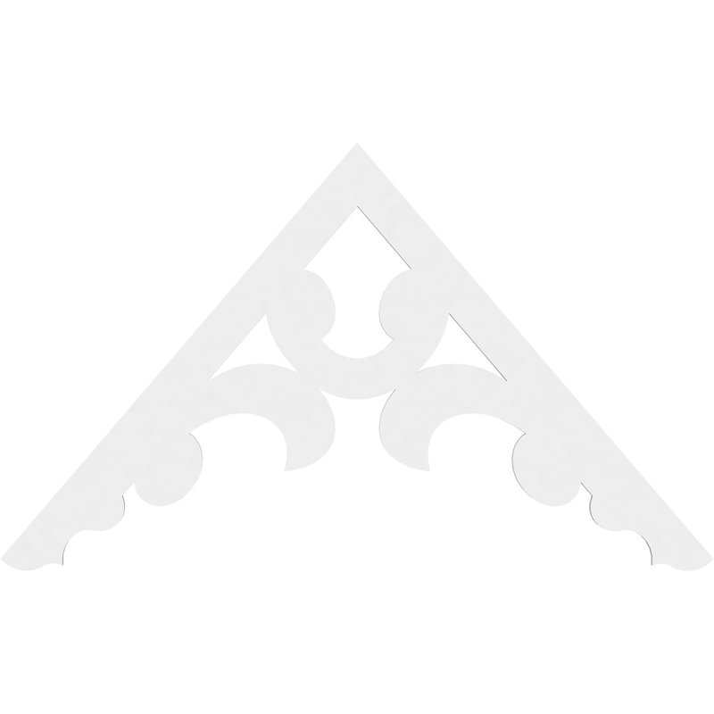 Gable en PVC de qualité architecturale Vienna, 72 po x 42 po x 1 po, 14 / 12, Plastique