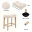 Ensemble de table de bar 4 pièces avec prise de courant, ensemble de table de bar avec chaises, table de bar avec tabourets, table de canapé avec 3 tabourets rembourrés pour le salon, la salle à manger-1105680369-1105680371