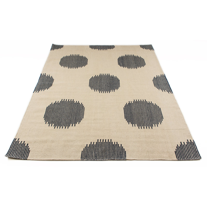 Trainor Polka Dots Hand Woven Area Rug, Rectangle 160 x 230cm