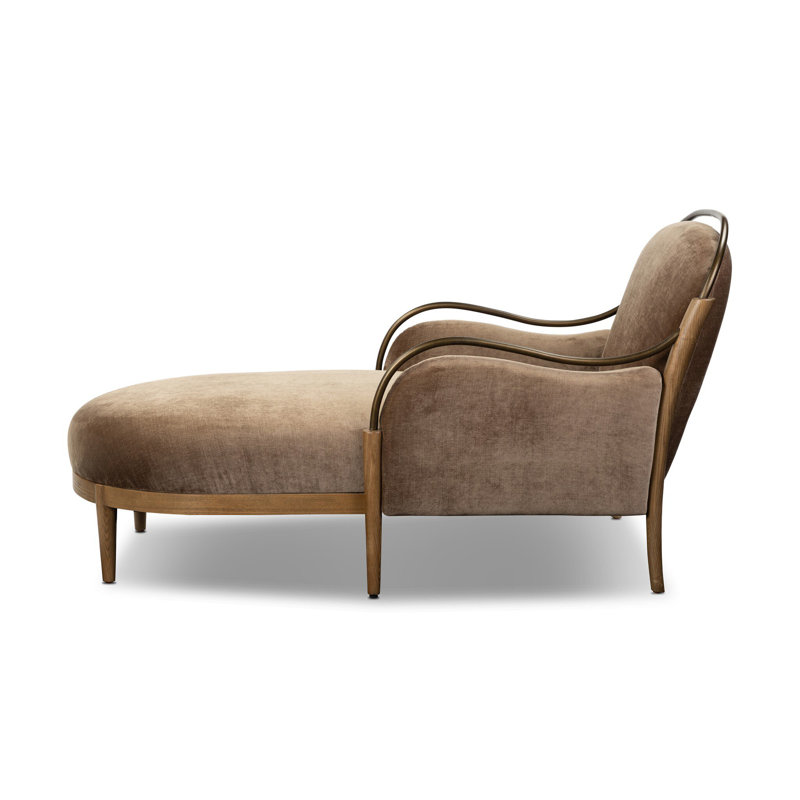 Demi Chaise, Taupe Shearling