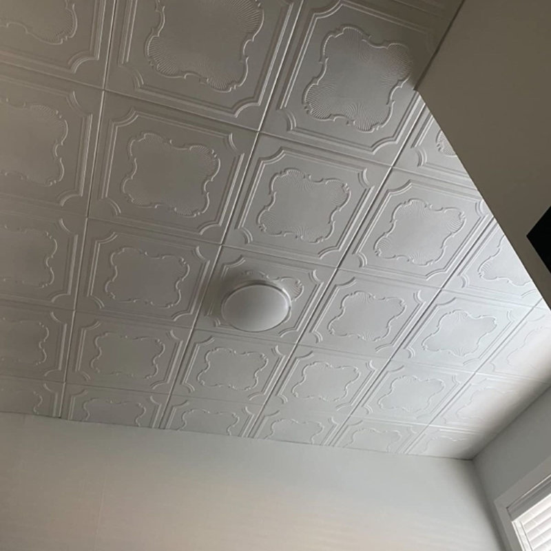 Carreaux de plafond en styromousse à coller, paquet de 24 (65 pieds carrés)