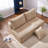Compression Loveseat Sofas, Camel Corduroy Compact Modern Home Seating