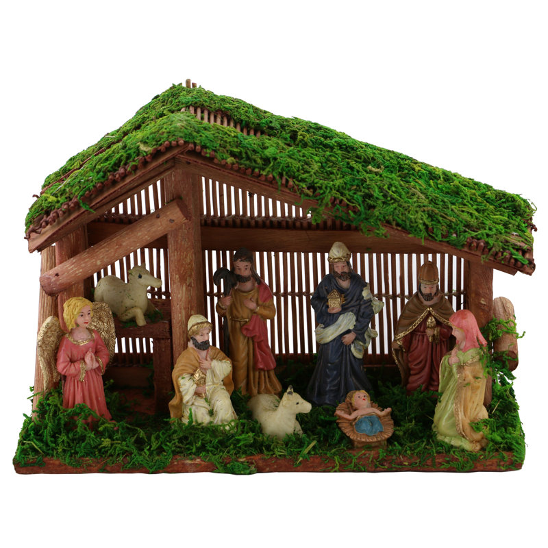 Crèche de Noël en bois