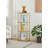 6-Tier LED Glass Display Shelf, Bookcase with Dimmable Lights and Golden Coating Metal Frame-355549101