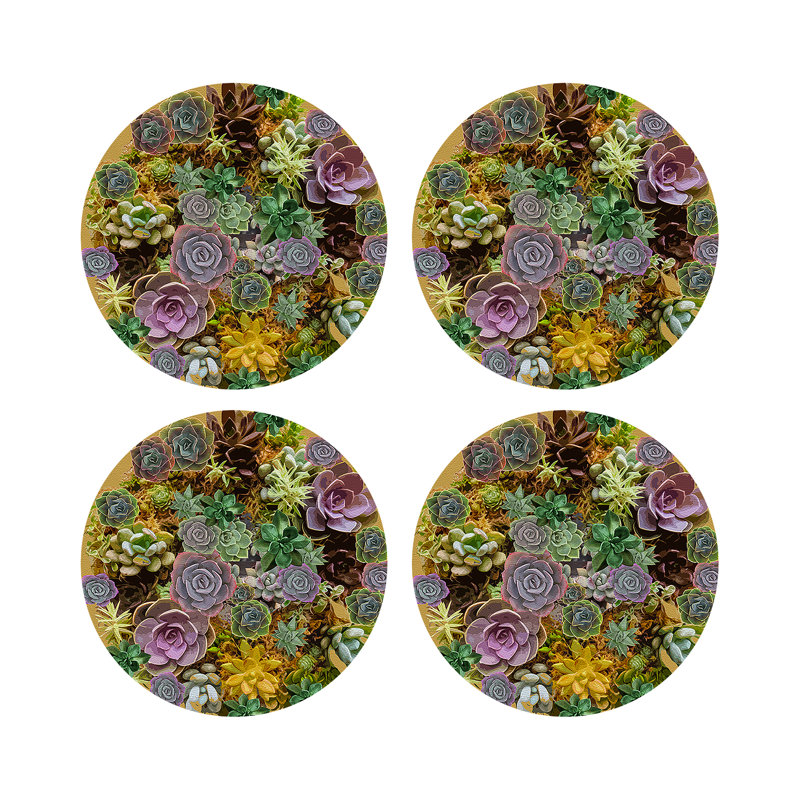 Napperon Succulents, Doré