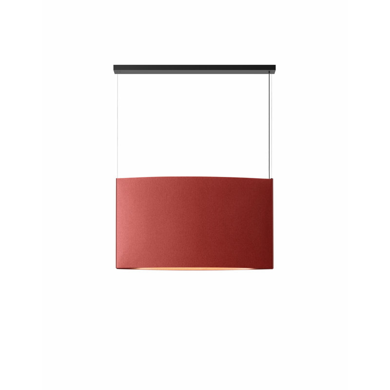 Noren 1 - Light LED Pendant, Terracotta, 27.56" H x 48.43" W x 7.09" D
