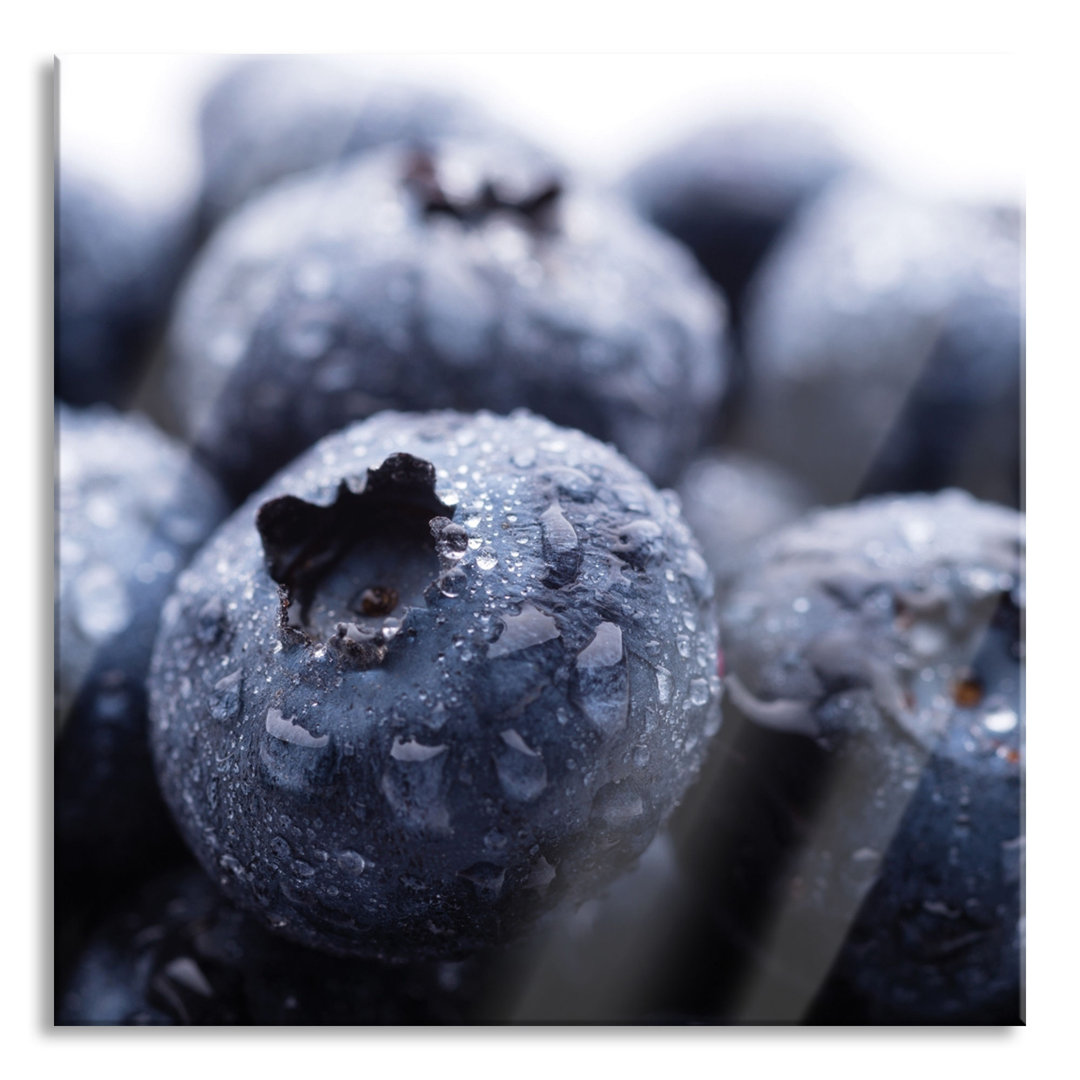 Glasbild Fruchtige Blaubeeren