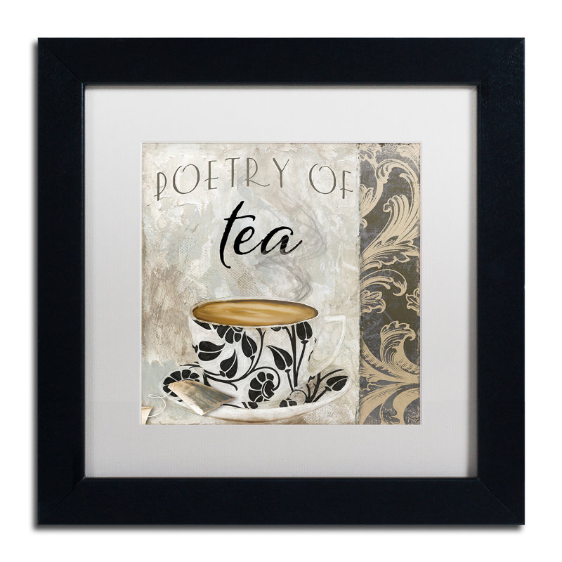 «Art of Tea II» par Jadaya, impression encadrée, H 11 po x l 14 po x P 0,5 po, Blanc