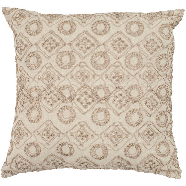 Safavieh Sarah Embroidered Linen Reversible Throw Pillow | Wayfair