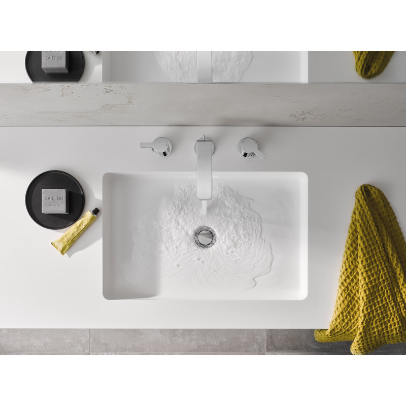 Lineare™ Widespread Bathroom Faucet with Drain Assembly, Hard Graphite