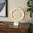 Cole And Grey Marble Ring Abstract Cream Decorative Sculpture With White Base