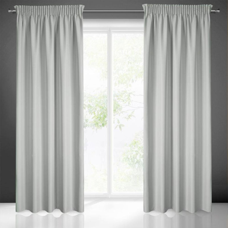 Rita 5 Slot Top Blackout Curtain, Steel