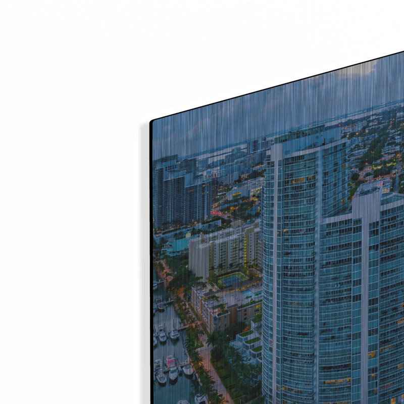 "Miami Citiscape" par AKG, H 16 po x l 48 po