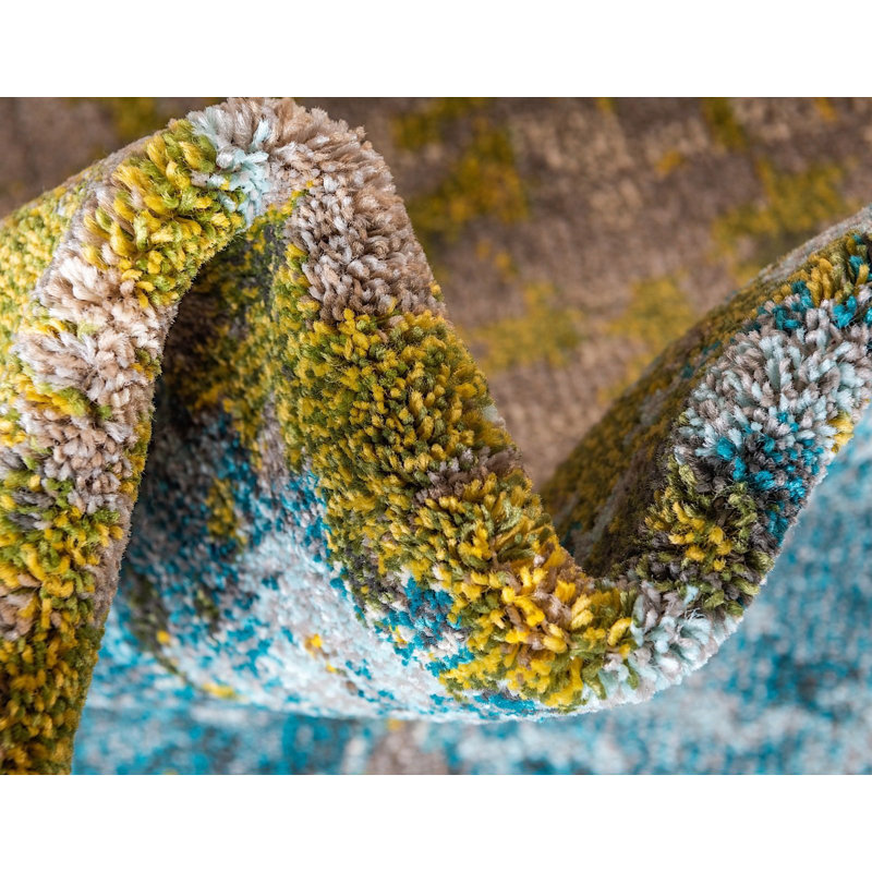 Abstract Indoor Rug, Round 8'