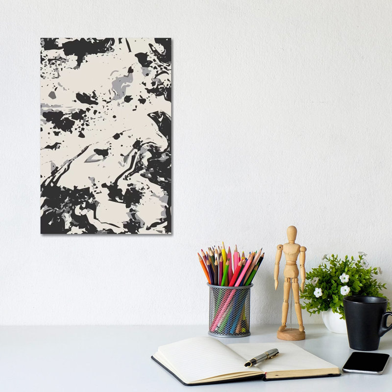 White Marble by Lisa Whitebutton - Wrapped Canvas Gallery-Wrapped Canvas Giclée, 20.32 cm H x 30.48 cm W