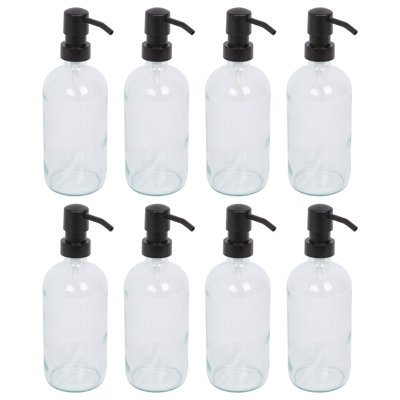 8x Glass Soap Dispensers - 500ml