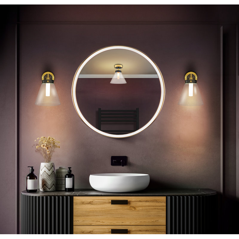 Albaraa Wall Bracket, Black/Brass