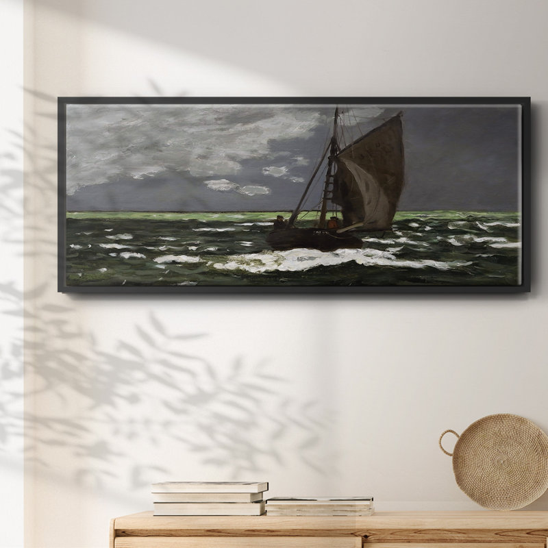 Stormy Seascape, 1867 - toile encadrée, H 8 po x l 20 po