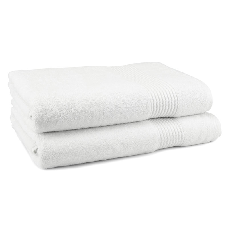 Adlena Turkish Cotton Bath Towel Set, White