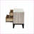 Cream Oak Rustic Nightstand with Faux Marble Top