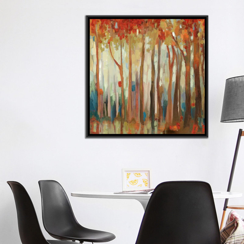 «Marble Forest II», impression sur toile, H 18 po x l 18 po x P 1,5 po, Toile avec cadre noir, Pas de tapis